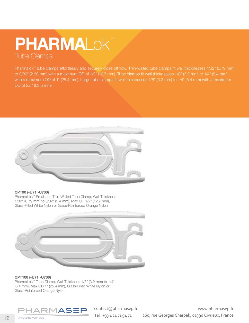 Image miniature document Brochure Pinch Clamp - Pharmasep